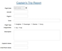 Captain's trip report aviation SMS Captain's trip report aviation SMS