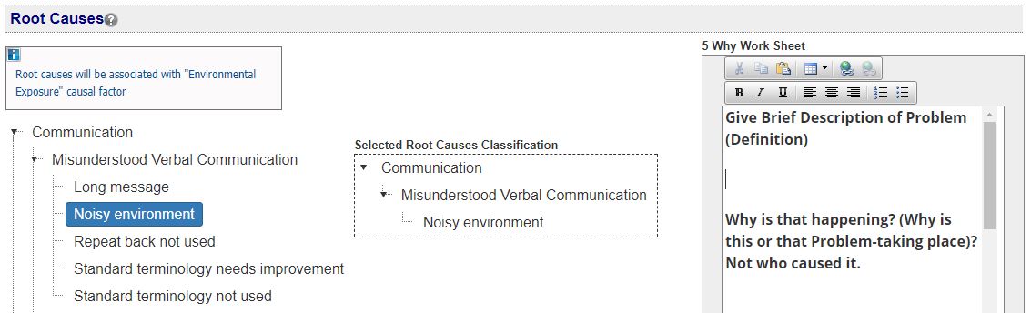 Root cause analysis and identification