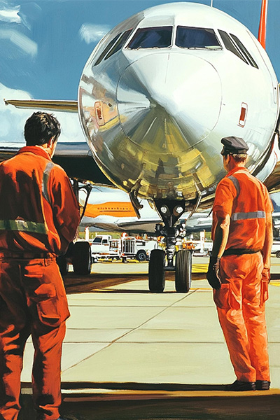 Ground crew and airport staff